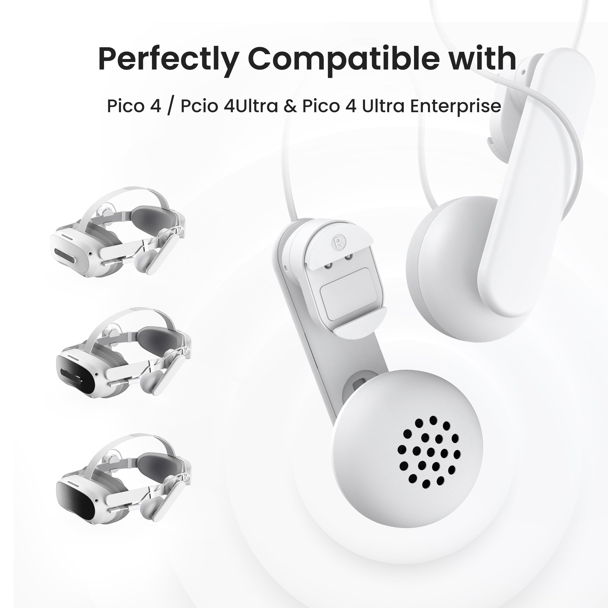 KIWI design A3 ヘッドフォン Pico 4 アクセサリー A3 Clip-on Headphones for PICO 4/4 Ultra/4 Ultra Enterprise
