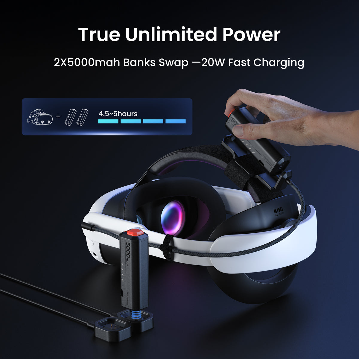 P5000 Compact VR Power Bank 2-Pack | KIWI design