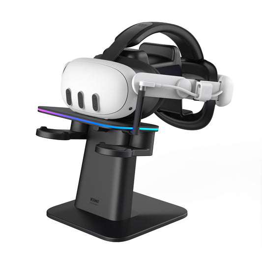 RGB Vertical Charging Stand and SPC Battery Head Strap for Meta Quest 3
